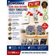 Powermax Alkol Bazlı Yüzey Temizleyici 1000 ml x 2 Adet Toplam 2 Lt Ekonomik Set