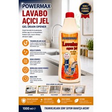 Powermax Lavabo Açıcı Jel 1000 ml x 3 Adet Toplam 3 Lt Ekonomik Set