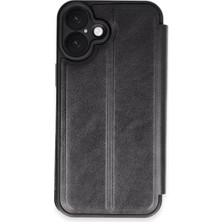 SDT Newface Apple iPhone 16 Plus Kılıf Flip Cover - Siyah
