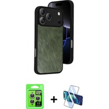 Pileli Store Pilelistore™ iPhone 17 Pro Kılıf Kıvılcım Işık Serisi - Siyah 3D Antistatik Seramik Nano Ekran Koruyucu + Raze Metal Kamera Lens - Gs