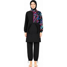 Moodbasic Hızlı Kuruyan Paraşüt Kumaş  Spor Tesettür Mayo 36257