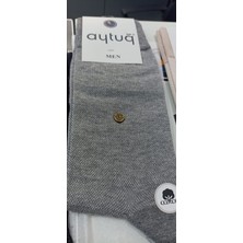 Aytuğ 11004 (41-45) Dikişsiz Düğmeli Cotton Erkek Soket Çorap 6 Adet