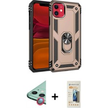 Pileli Store Pilelistore™ iPhone 11 Kılıf Ahenk Klasik Koleksiyonu - Siyah 6d Mat Seramik Hayalet Nano Ekran Koruyucu + Raze Metal Kamera Lens - Kı