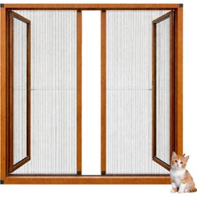 Sineklikstore Akordiyon Duble  Kapı Kedi Sinekliği – 140 x 240 cm – Demir, Ahşap, Çelik, Pimapen ve Alüminyum ile Uyumlu