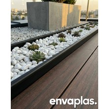 Envaplas Pratik Garden Siyah Strong Düz Çim Ayırıcı 25 mt (10X2,5MT)SINIRLAYICI Ayırıcı Taş Toprak Bariyeri