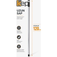 KEP 120 cm Metal Temizlik Sapı Vidalı Uyumlu Hafif Dayanıklı Sap