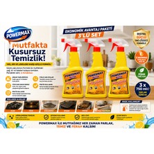 Powermax Mutfak Yağ Sökücü 750 ml x 3 Adet Toplam 2250 ml Ekonomik Set