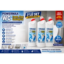Powermax Wc Temizleyici 840 ml x 3 Adet Toplam 2520 ml Ekonomik Set