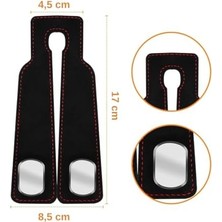 SDT Group 2 Adet Süet Oto Koltuk Başlığı Askısı Siyah