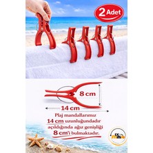 MixmioLife Havlu Mandalı Rüzgar Önleyici 14CM Xxl Havlu Tutucu Mandal  Güçlü Plastik Şezlong Klipsi 2ADET