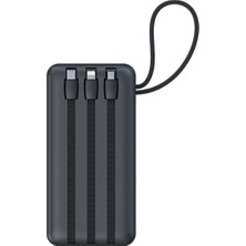 Hepu HP-254 40.000 Mah Süper Kapasiteli 22.5W Pd Hızlı Şarjlı Powerbank – 3 Kablolu LED
