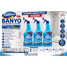Powermax Banyo Temizleyici 750 ml x 3 Adet Toplam 2250 ml Ekonomik Set