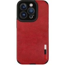 Durukar®  iPhone 14 Pro Kılıf Loop Deri Silikon - Kırmızı