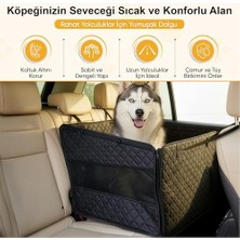 SDT Group Büyük ve Orta Köpekler Için Araba Köpek Hamağı, Evcil Hayvan Araç Koltuğu, Köpek Taşıma Çantası, Su Geçirmez Kumaş, Katlanabilir Evcil Hayvan Koltuğu - Siyah