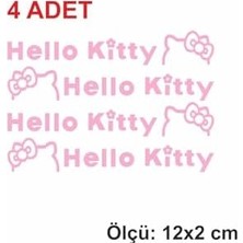 SDT Group 4 Adet Set Sevimli Hello Kapı Kolu Oto Araba Aksesuar
