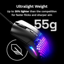 SDT Group Model O Eternal Rgb Kablolu Gaming Mouse - 55G Ağırlık - Rgb - 6 Tuş - 12.000 Dpı - Siyah