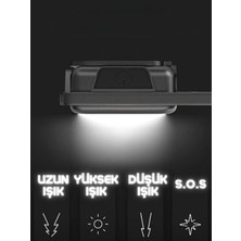 SDT Group 3 Adet LED Anahtarlıklı Metal Kasa El Feneri Şişe Açacağı Usb’li Şarj Edilebilir Cep Boy Cob 800MAH