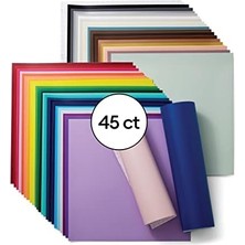 SDT Group Removable - Sampler, 12X12 Sheets And Transfer Tapes, Create Long-Lasting Dıy Projects, Adhesive For Machines, (Pack Of 45 With 40+ Colors)