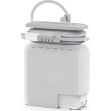 SDT Group MacBook Pro 14 Inç M1-M5 Uyumlu Sert Kapak Şarj Aleti Kılıfı Kablo Koruyucu | 70W Usb-C / 45W Magsafe 1–2 – 360° Çevresel Darbe Koruması, Organizerli Tasarım Şeffaf