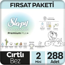 SDT Group Bio Natural Premium Plus Fırsat Paketi Bebek Bezi 2 Numara Mini 288 Adet