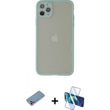 Pileli Store Pilelistore™ iPhone 12 Pro Max Kılıf Ahenk Çizgi Serisi - Siyah 3D Antistatik Seramik Nano Ekran Koruyucu + Shine Kamera Lens Koruma Cam - Pe