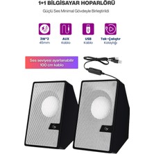 Krl 1+1 Tak Çalıştır USB Bilgisayar Hoparlörü – Güçlü Tok Sesli, Ev-Ofis Kullanıma Uygun