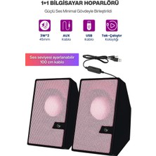 Krl 1+1 Tak Çalıştır USB Bilgisayar Hoparlörü – Güçlü Tok Sesli, Ev-Ofis Kullanıma Uygun
