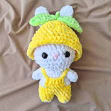 Rmys Limon Kıyafetli Amigurumi Tavşan Oyuncak - 22 cm