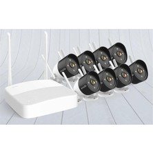 Tenda K8W-3TC 8 Kanal Nvr Kayıt Cihazı + 8 Adet Outdoor 3mp Ip Wifi Bullet Kamera Set
