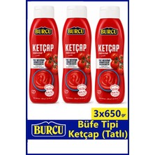Burcu Ketçap Tatlı Büfe Tipi 650 gr x 3 Adet