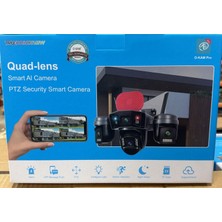 O-Kam OK-240 Premium Wifi 4 Lens Mikrofon + Hoparlör + Siren + Çakar + Alarm Kamera