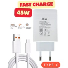 Fodos Infinix Hot 30 Hot 30I Hot 30 Play Uyumlu 45 Watt Hızlı Şarj Cihazı Type-C Şarj Aleti Adaptör Kablo Set