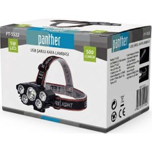 Panther PT-5522 USB Şarjlı Kafa Lambası 18650 Pilli