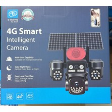 O-Kam OK-331 4 Lens Çift Panel 24SAAT Çalışma Çakarlı 4g Sim Kartlı Ip Kamera
