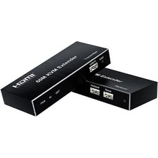 Novacom NVC-KVM4K60M 4K 60MT Cat 6 HDMI Kvm-Hdmı-Usb-Ir