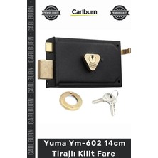 Carlburn #kilit Kare Siyah Çelik Kapı Güvenlik Mekanizması Kaliteli YM602 14CM Tirajlı Kilit Fare