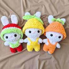 Rmys Karpuz Limon ve Havuç Temalı Amigurumi Tavşan Seti ( 3'lü)