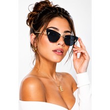 Modalucci Yeni Sezon Cat Eye Kadın  Siyah Güneş Gözlüğü