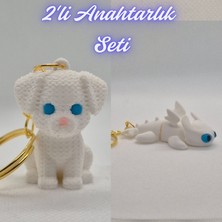 3D Atölye Maker  Beyaz Örgü Desen Köpek-2 ve Beyaz Ejderhanı Nasıl Eğitirsin Ejderha Anahtarlık