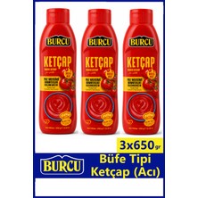 Burcu Ketçap Acı Büfe Tipi 650 gr x 3 Adet