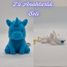 3D Atölye Maker  Mavi Unicorn ve Beyaz Ejderhanı Nasıl Eğitirsin Ejderha Anahtarlık