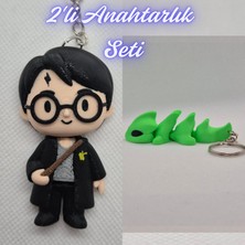 3D Atölye Maker  Harry Potter Anahatarlık ve Yeşil Esnek Ejder Anahtarlık