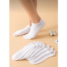 Organix Home Beyaz Bilek Çorap 6 Lı Unisex Hava Alan Esnek Pamuk Yumuşak Konfor 36-40 ve 40-45 Beden