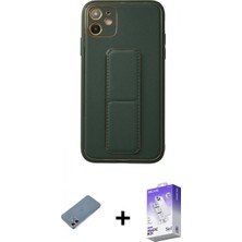 Marsilyan™- iPhone 12 Kılıf Akış Doku - Siyah Bilvis 5in1 3D Magic Cam Ekran Koruyucu + Shine Kamera Lens Koruma Cam - Gs