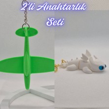 3D Atölye Maker  Yeşil Uçak ve Beyaz Ejderhanı Nasıl Eğitirsin Ejderha Anahtarlık