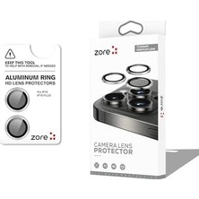 SDT Group Zore Ile Uyumlu 16 16 Plus Cl-12 Premium Safir Parmak Izi Bırakmayan Anti-Reflective Kamera Lens Koruyucu Gümüş