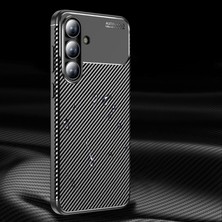 SDT Group Galaxy S25 Fe ile Uyumlu Kılıf Karbon Silikon Kapak Siyah