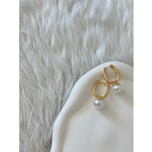 Revoia Inci Detaylı Gold Küpe