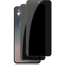 SDT Group - ile Uyumlu Galaxy S25 Fe Hayalet Ekran Koruyucu Kırılmaz Cam Tam Kaplayan Temperli Privacy Glass