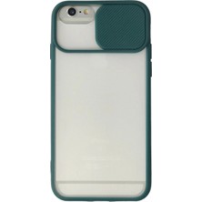Durukar®  iPhone 6 Plus Kılıf Palm Buzlu Kamera Sürgülü Silikon - Yeşil